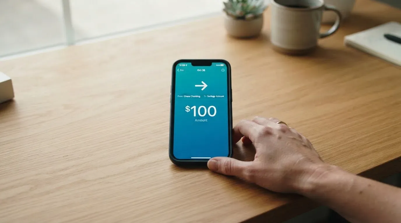 A phone showing a stablecoin transfer screen