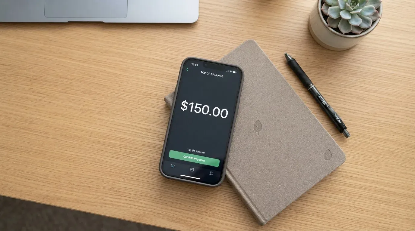 A phone showing a stablecoin transfer screen