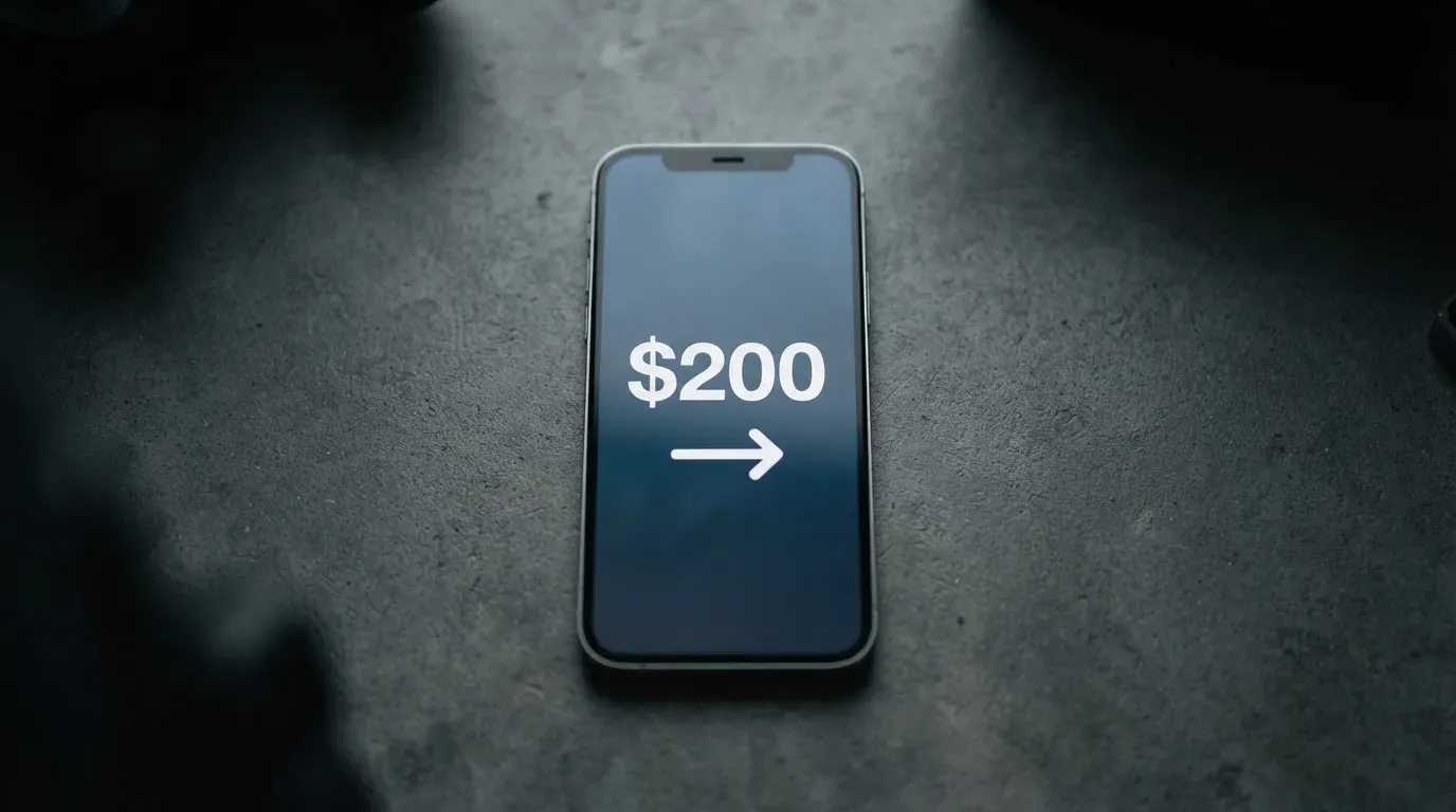 A phone showing a stablecoin transfer screen