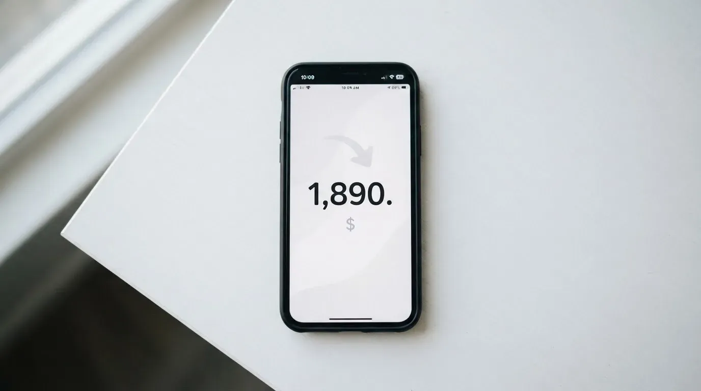 A phone showing a stablecoin transfer screen